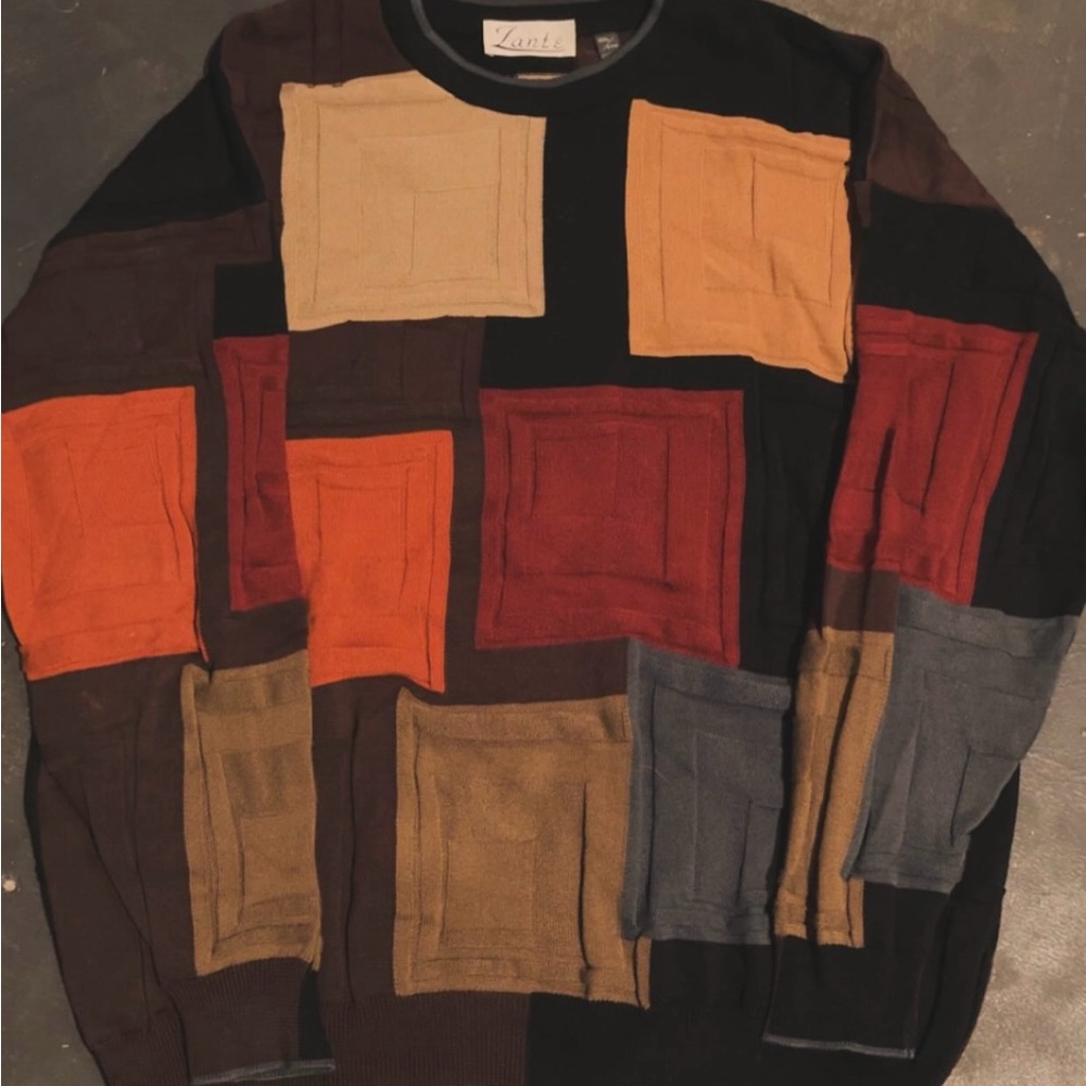 Men's Lanté Patchwork Sweater - Multicolor
